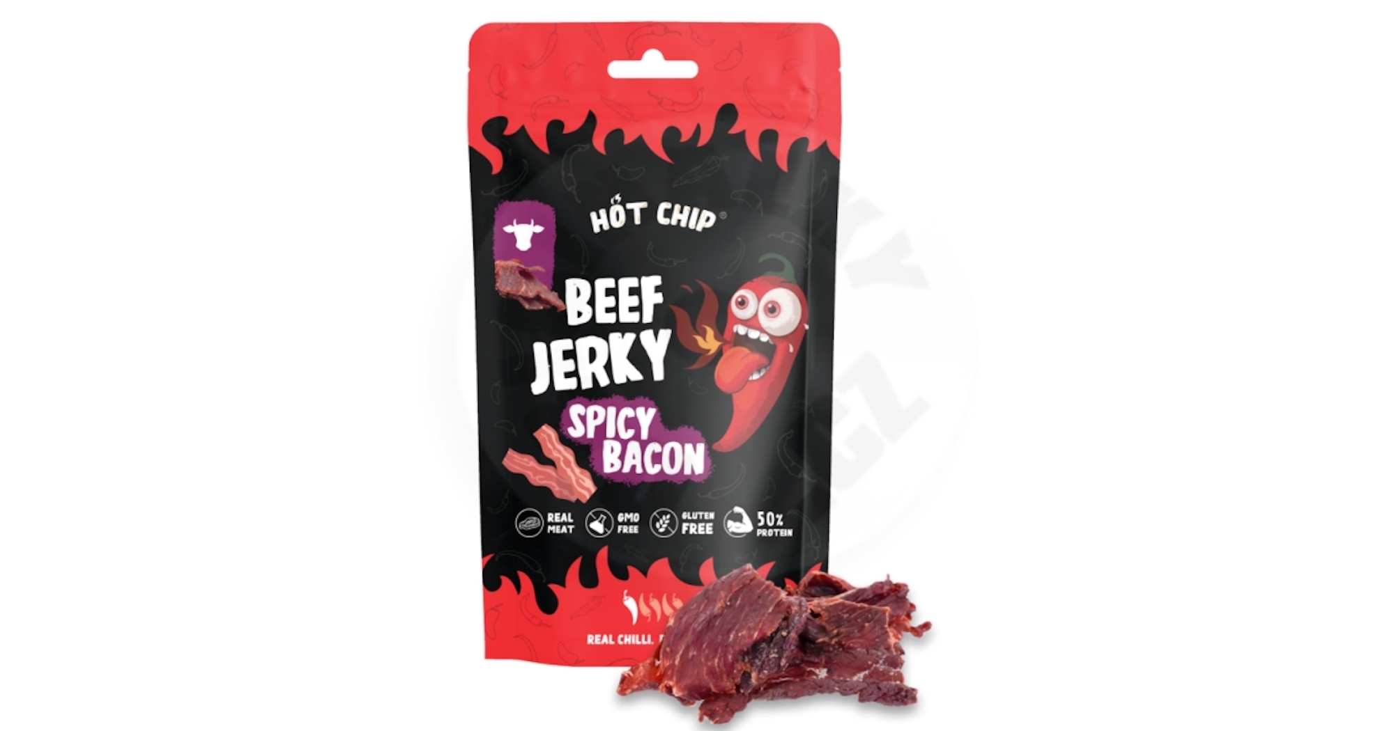 Hot Chip Beef Jerky Spicy Bacon 25 g Candy Store