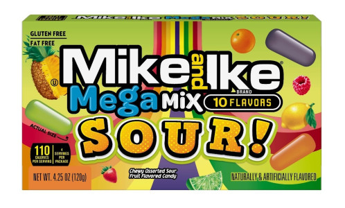 detail Mike and Ike Mega Mix Sour 120 g