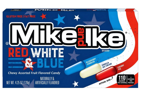 detail Mike and Ike Red White & Blue 120 g