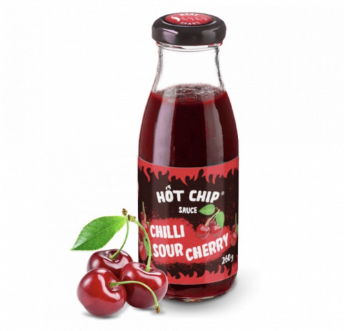 detail Hot Chip Chilli Sour Cherry Sauce 260 g