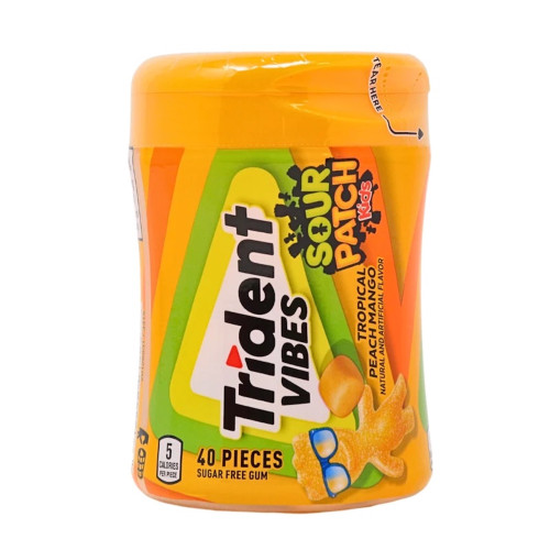 Trident Vibes Sour Patch Tropical Peach Mango 100 g