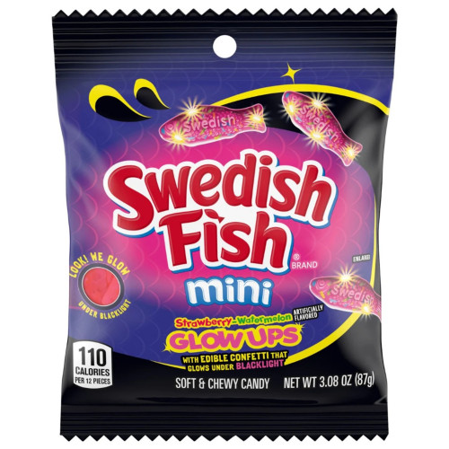 detail Swedish Fish Mini Glow Ups 87 g