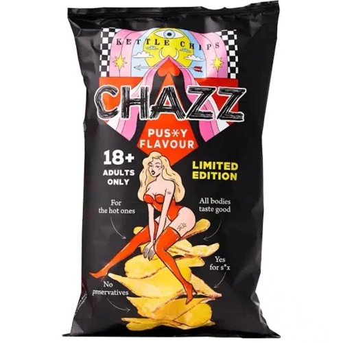 detail Chazz Pussy Flavour Chips 90 g (MHD - 19.05.2024)
