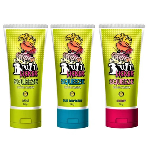 detail Brain Licker Squeeze Sour Candy 80 g