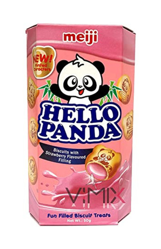 detail Japanese Meiji Hello Panda Strawberry 50 g