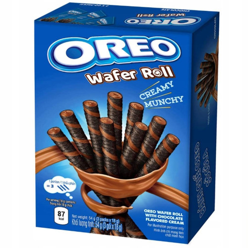 detail Oreo Wafer Roll Chocolate 54 g