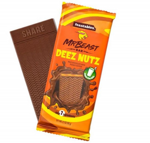 detail MrBeast Deez Nutz Chocolate 60 g